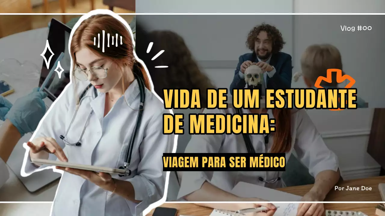 Amarelo Preto Flashy Vintage Estudo Vlog Título principal