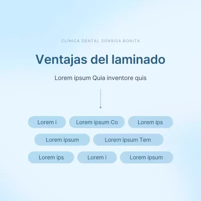 Odontología sencilla en blanco y azul claro para promocionar la guía de información sobre procedimientos hospitalarios