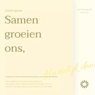 Promoot een moderne klantenwaarderingsverkoop in beige en ivoorkleur