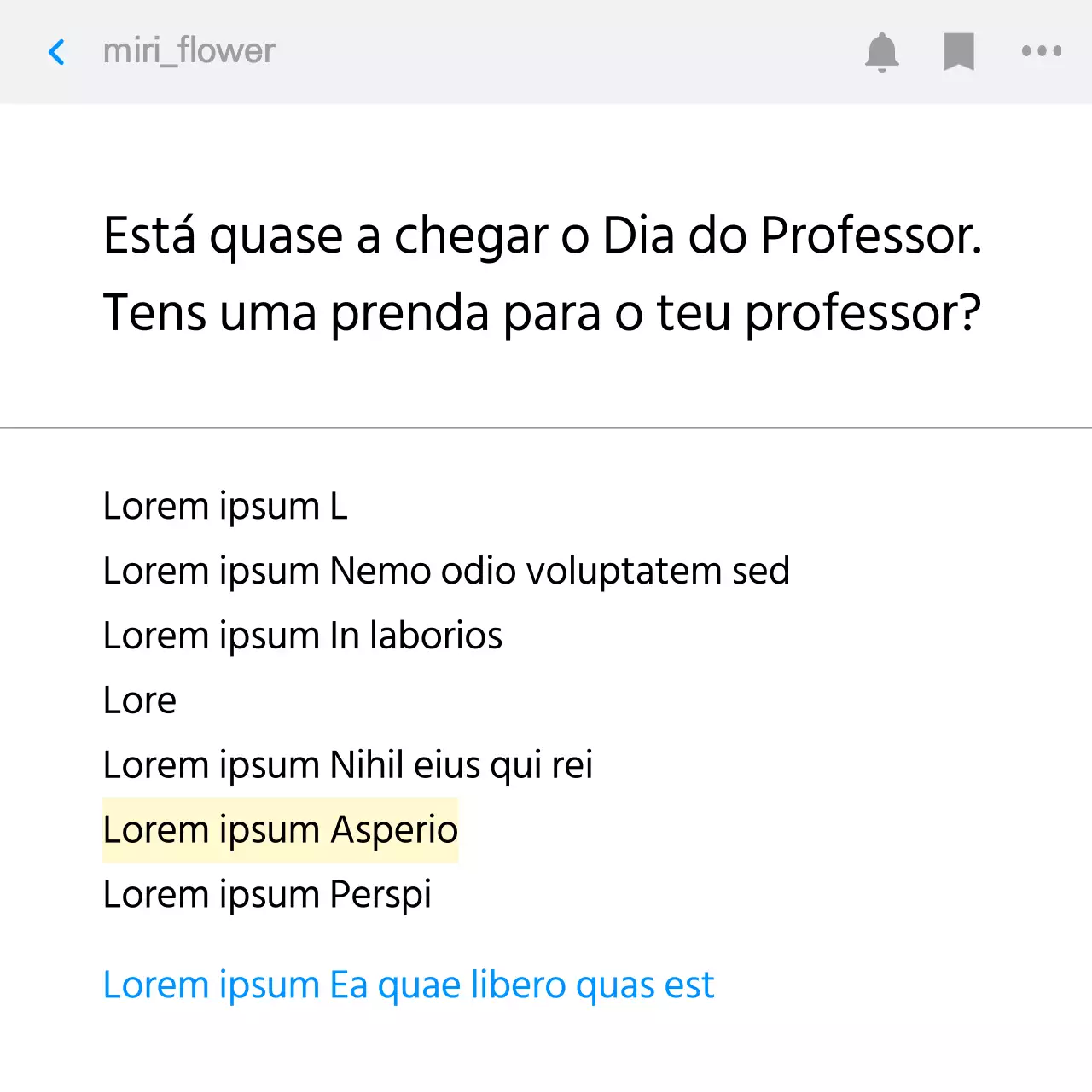 Uma promoção de florista branca e minimalista para o Dia do Professor