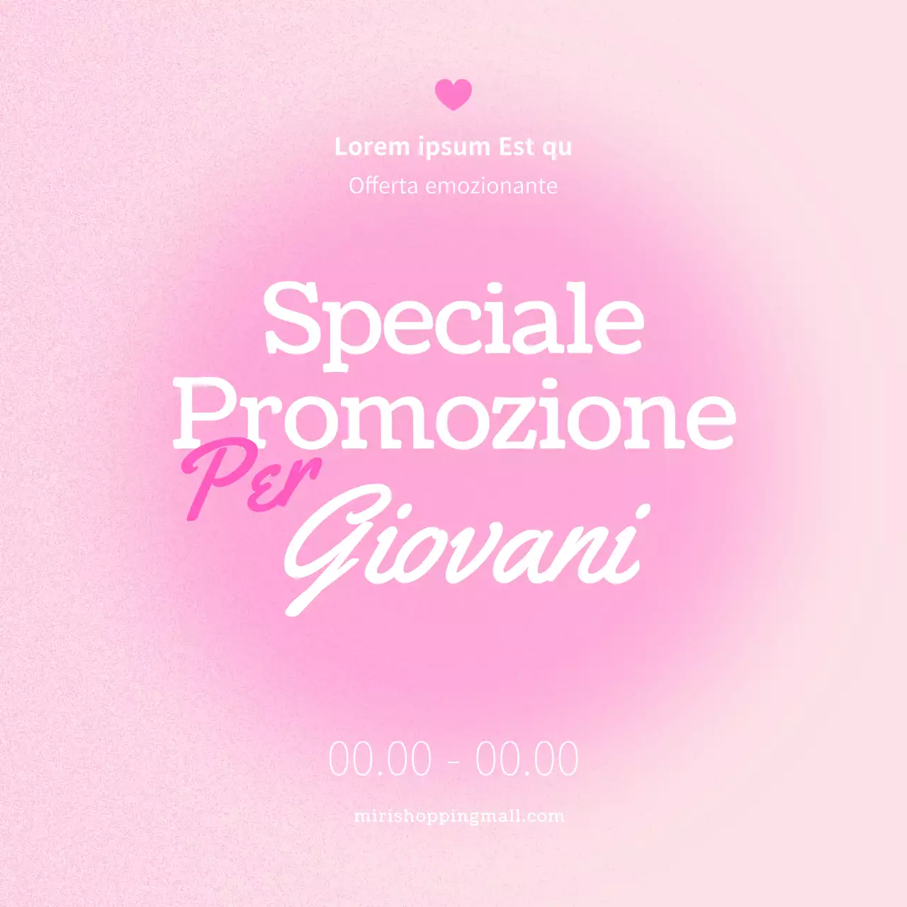 Promuovere una simpatica promozione di sconti in bianco e rosa