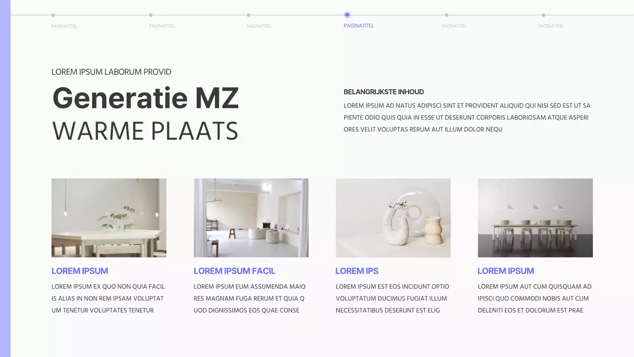 Eenvoudig trendrapport over marketingkwesties in paars en zwart