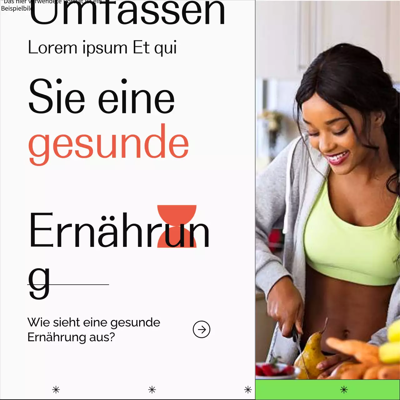 Grün und Orange Einfacher Leitfaden für eine gesunde Lebensweise