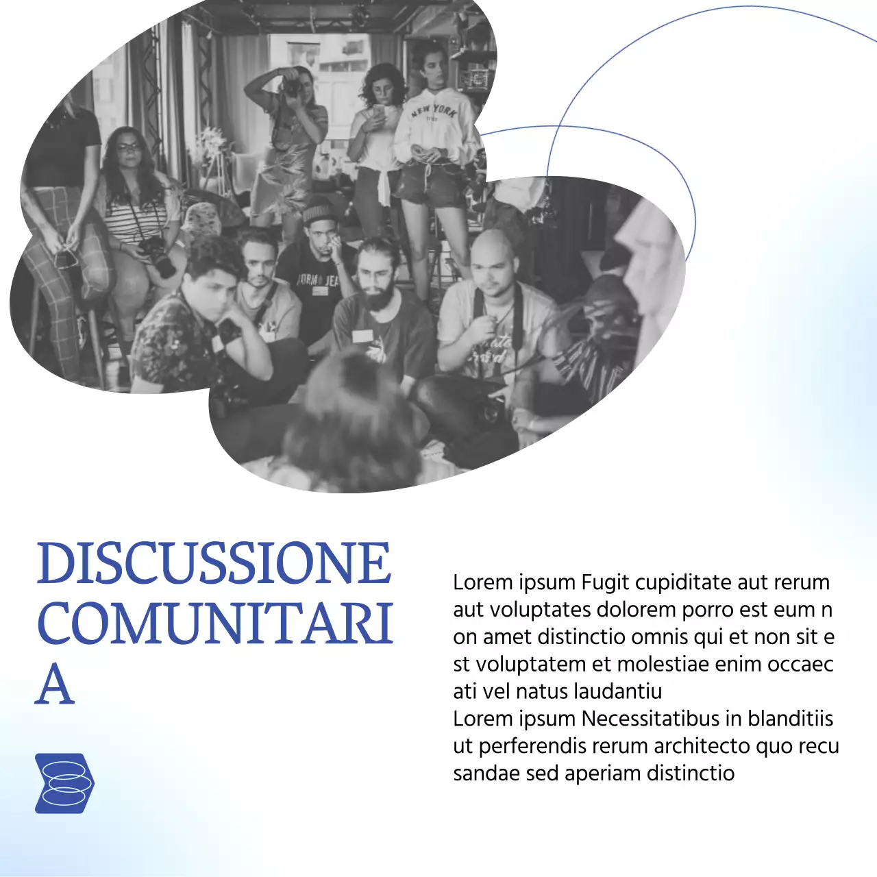 Blu Bianco Minimal Geometrico Notizie sulla salute