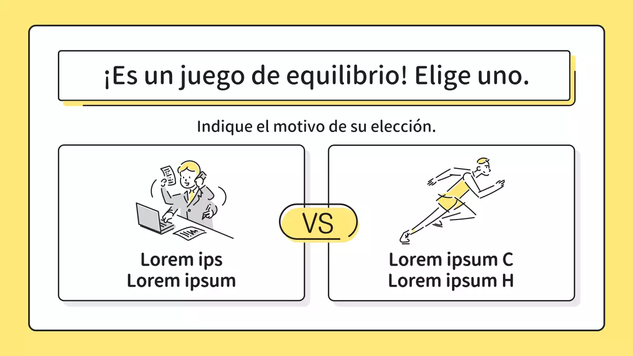 Amarillo, carta de presentación de pregunta minimalista