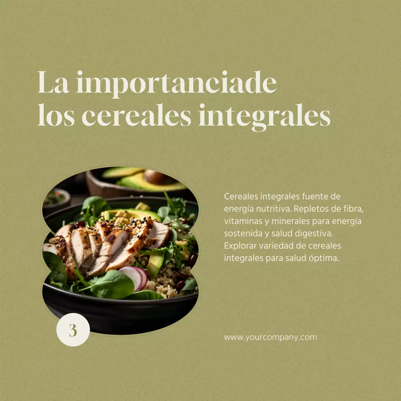 Verde y Beige Moderno Consejos de dieta de alimentos saludables