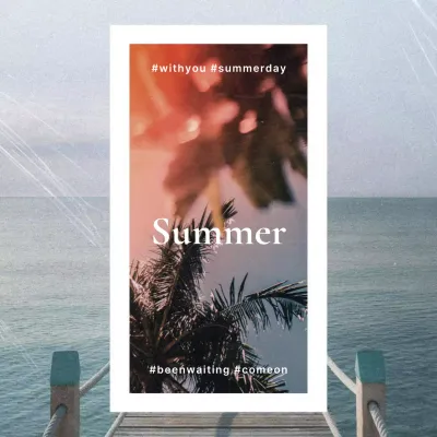 Orange Aesthetic Summer Invitation Social Media Post