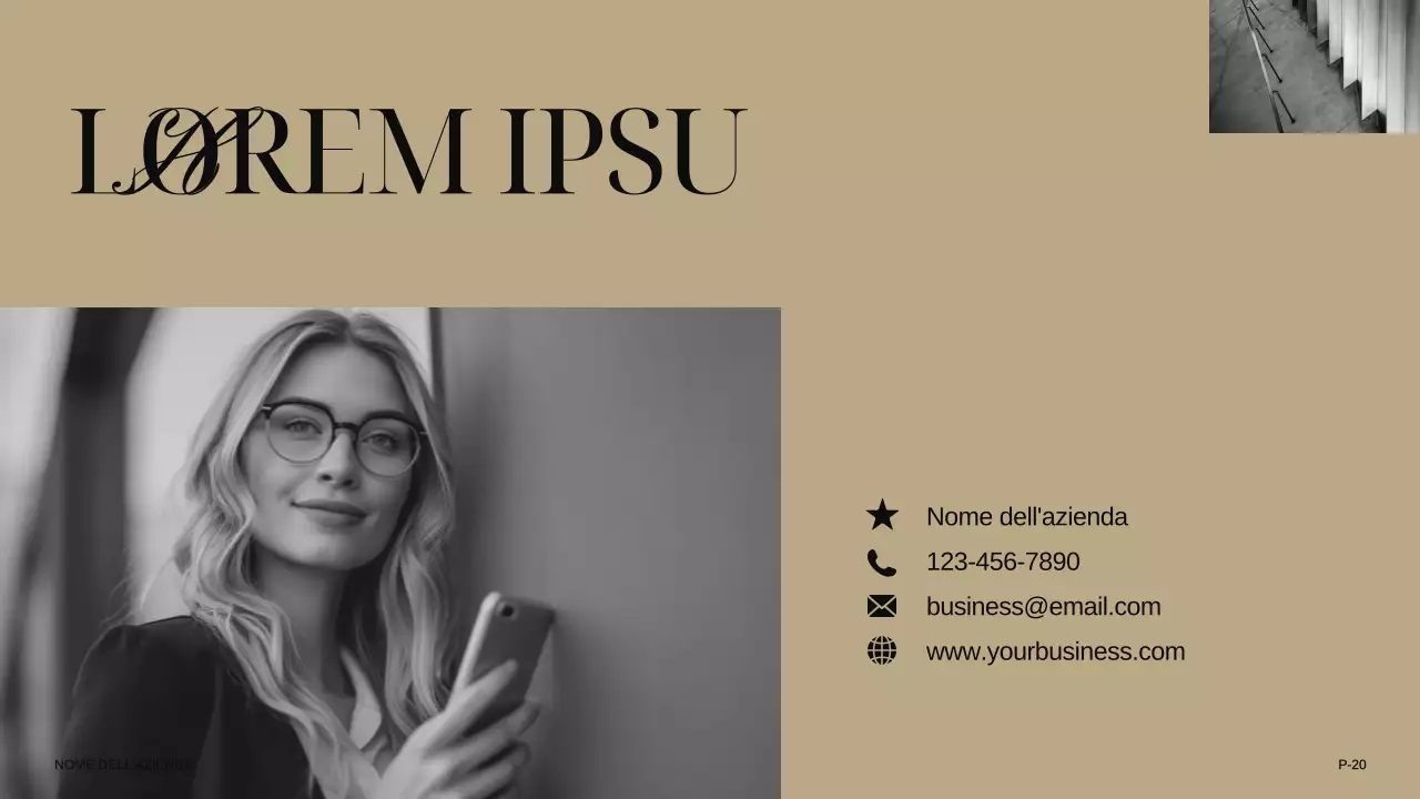 Avorio Khaki Nero Moderno Elegante Introduzione dell'azienda