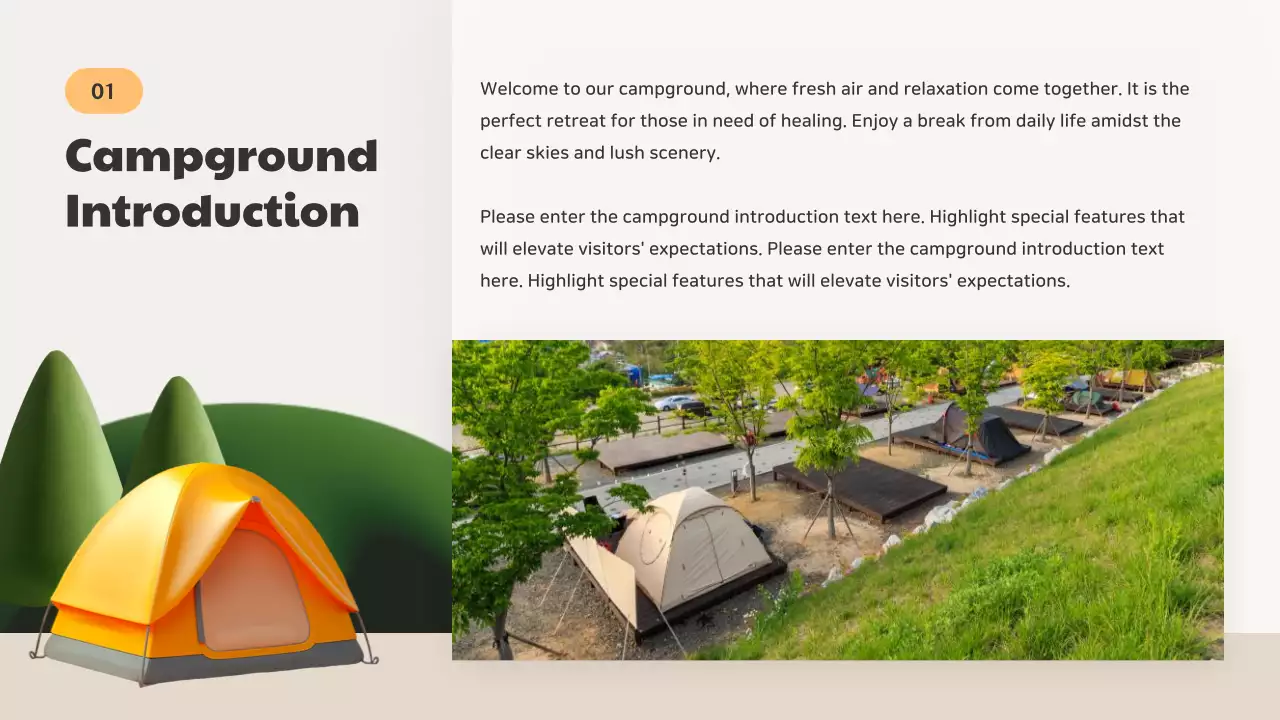 A guide to the orange and beige summer campgrounds