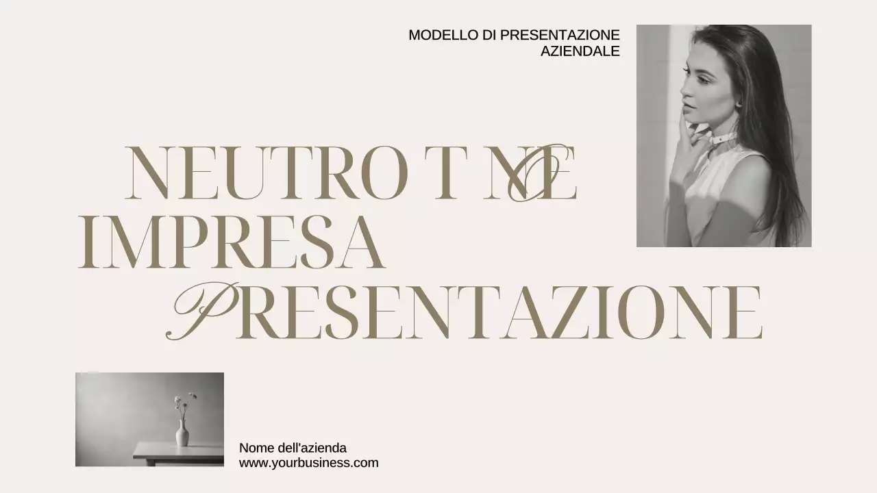 Avorio Khaki Nero Moderno Elegante Introduzione dell'azienda