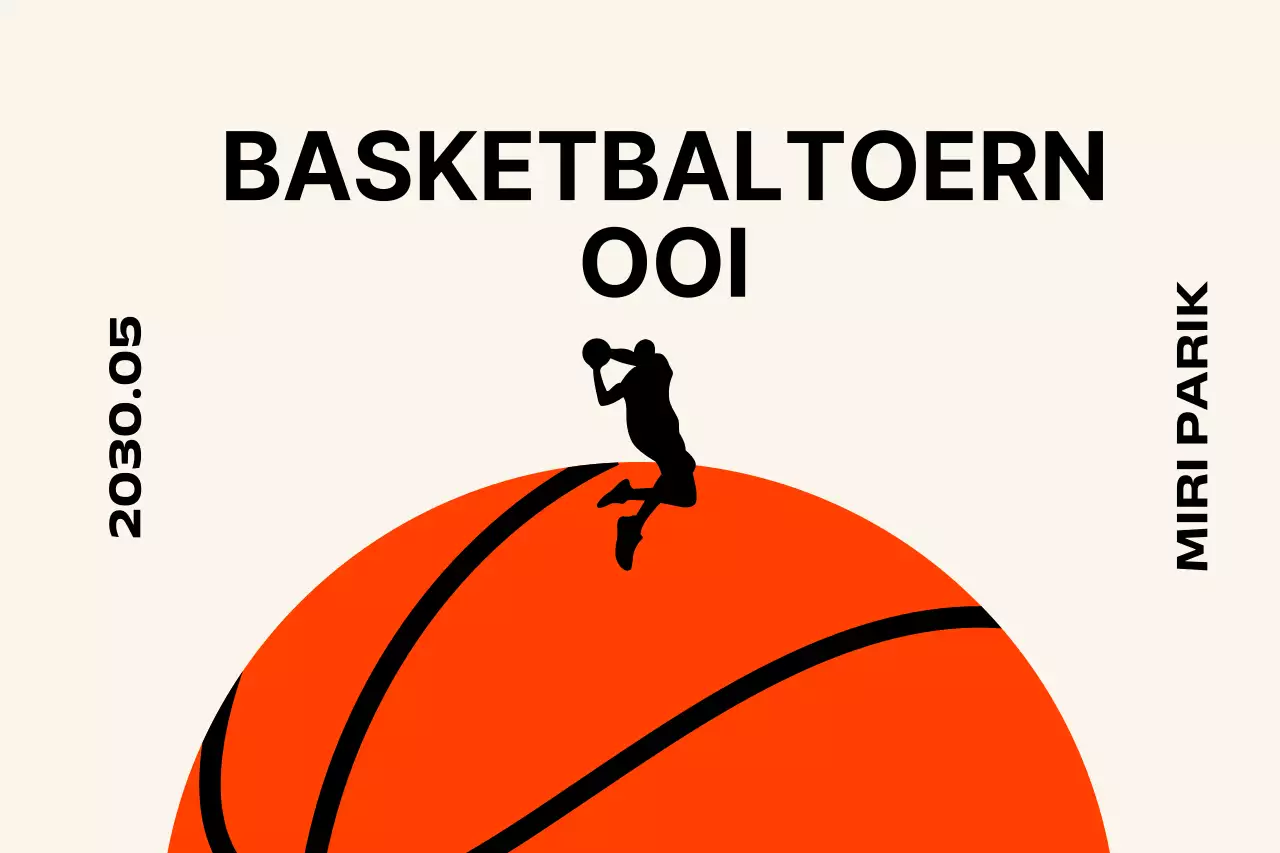 Eenvoudig ontwerp basketbaltoernooi met basketballen en mensen die basketballen