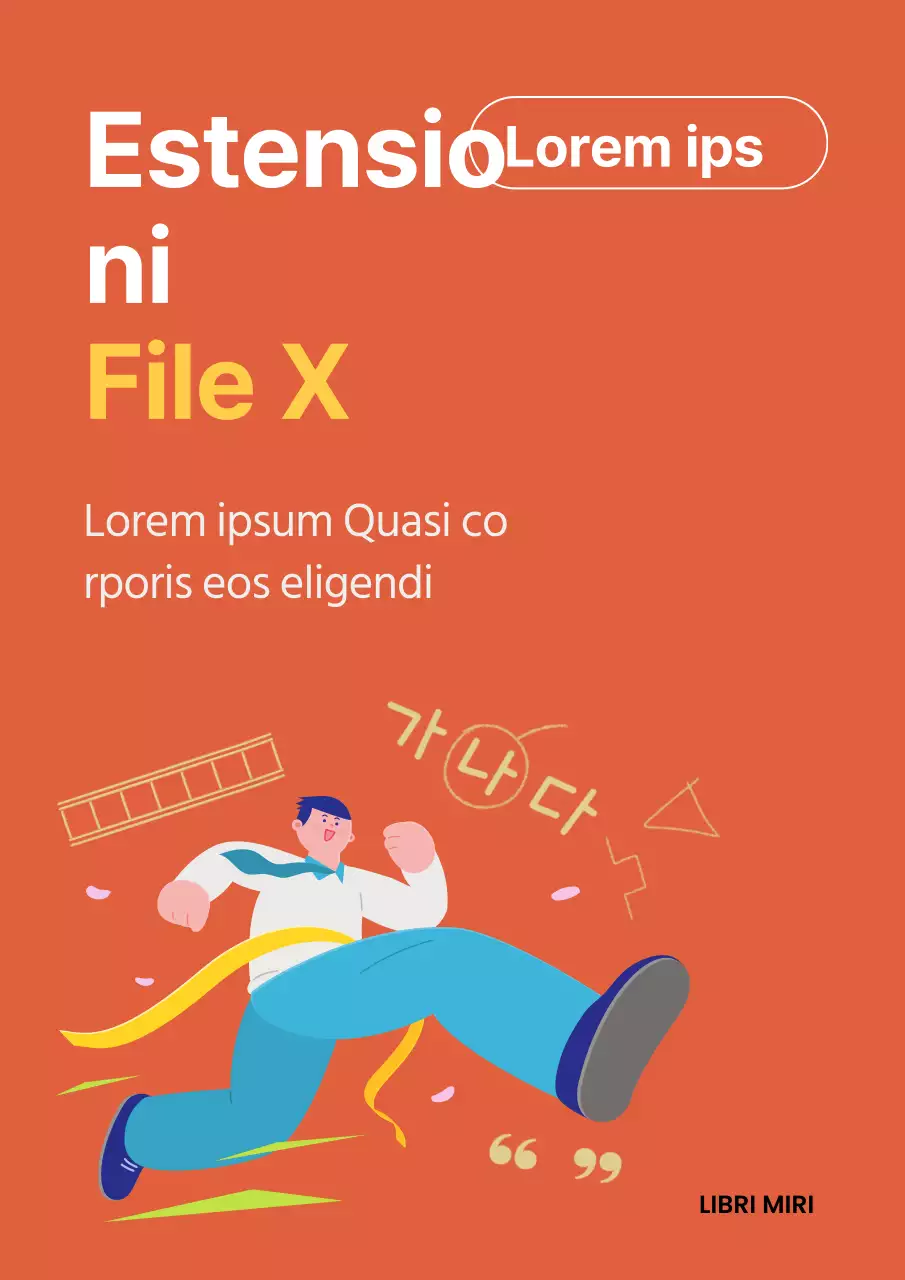 Una semplice copertina arancione e gialla per un quaderno scolastico