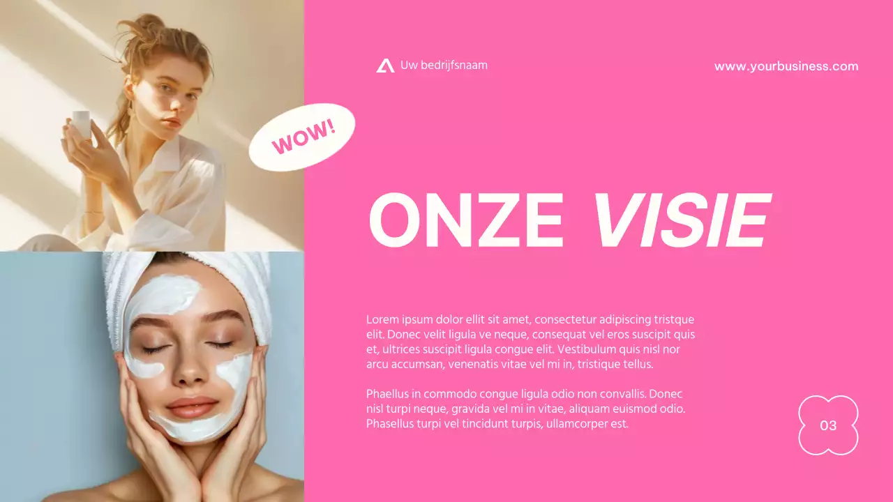 Paars Beige Roze Lime Modern Basic Minimal Business Introductie van het bedrijf