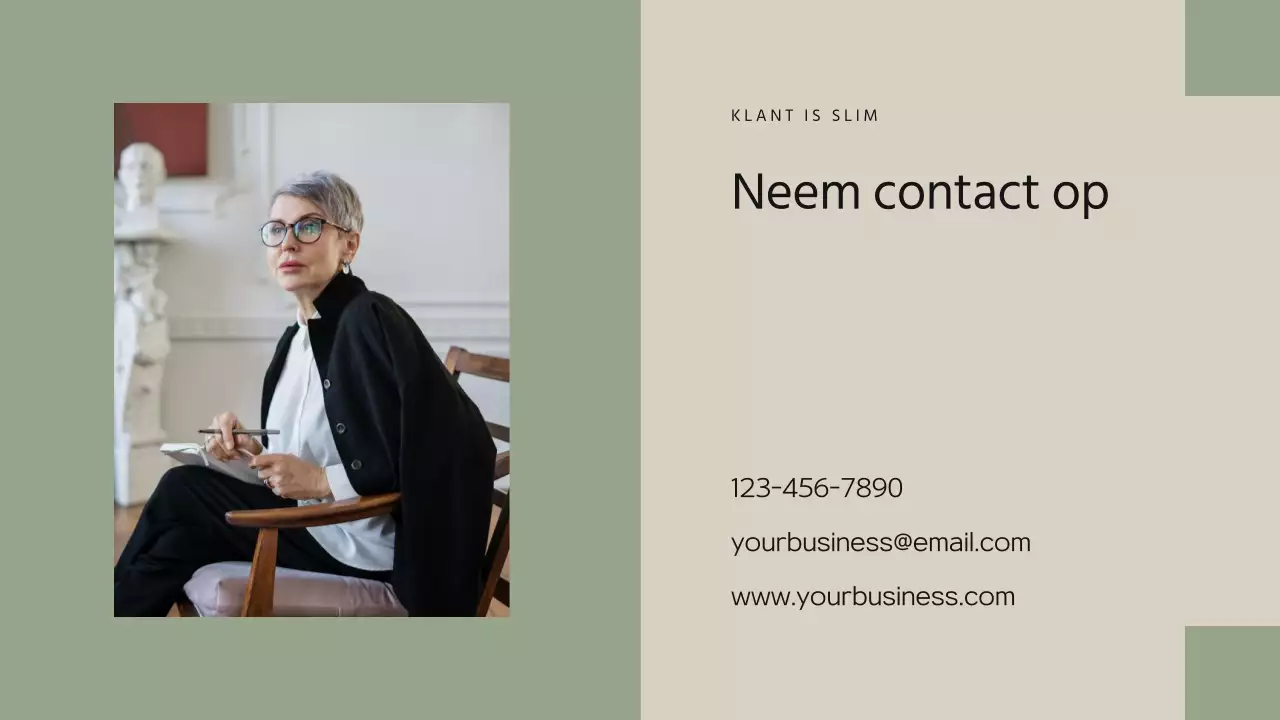 Khaki en Beige Modern Psycholoog Voorstel