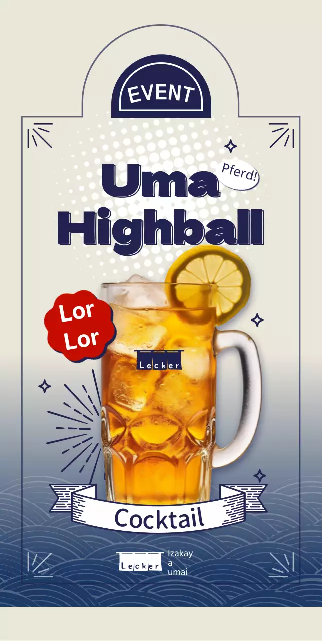 Highball-Veranstaltungsstand POP Typ B