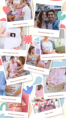 Grün Blau Modern Baby Dusche Baby Dusche Foto Collage Panel