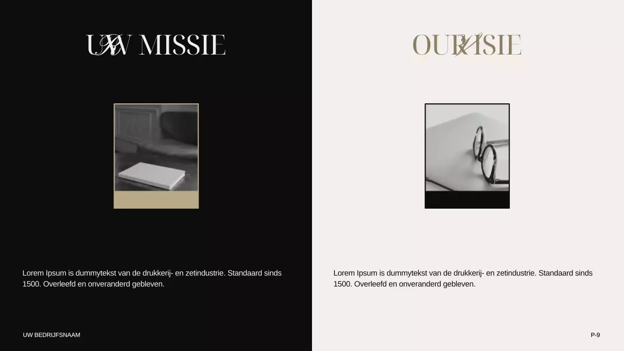 Ivory Khaki Black Elegant Bedrijf Introductie