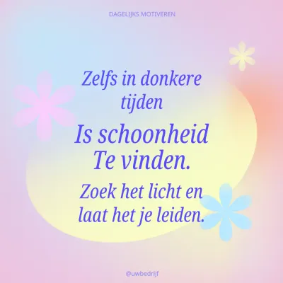 Kleurrijk Kleurverloop Schattig Inspirerend Citaat