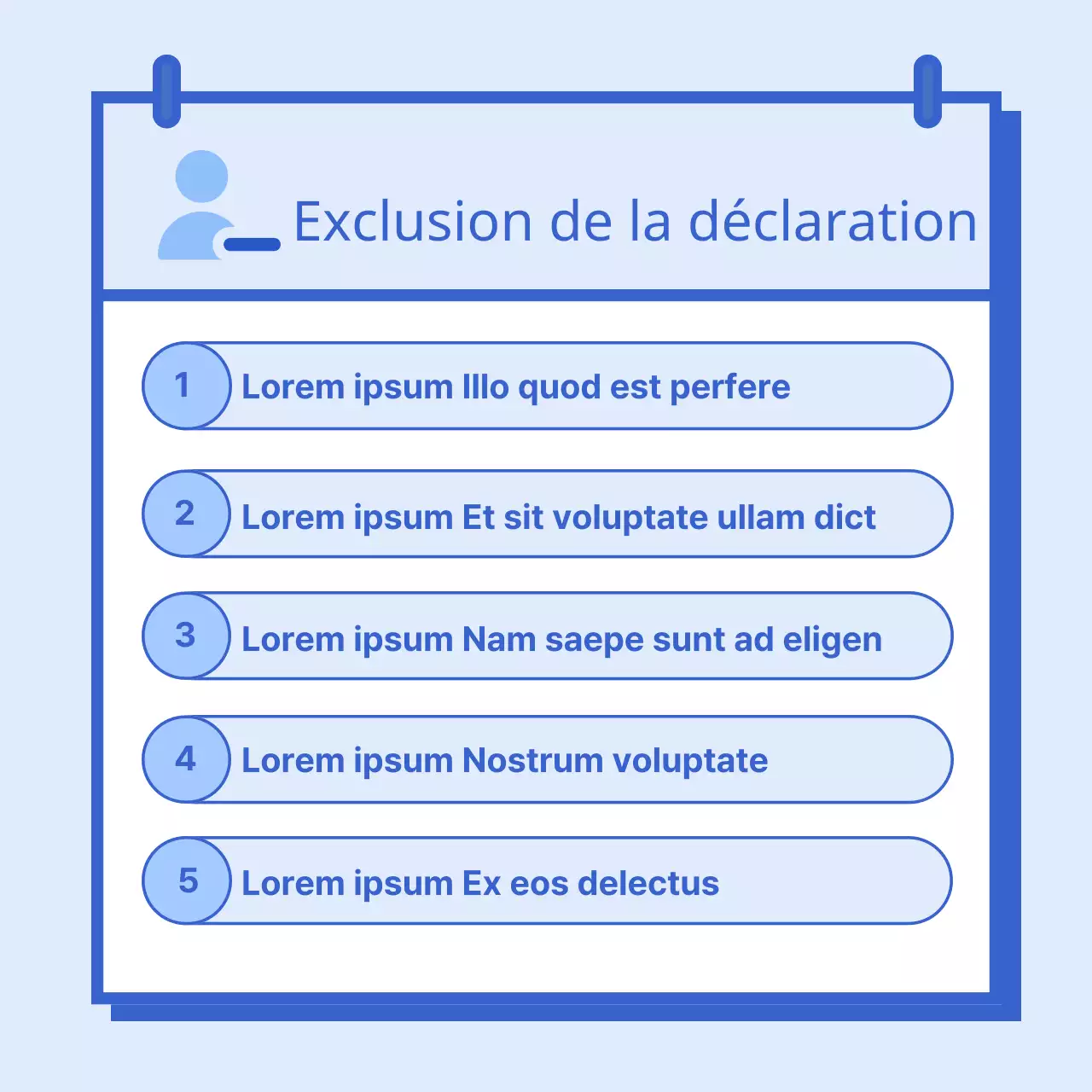 Instructions simples pour le paiement de la déclaration d'impôts en bleu et bleu clair