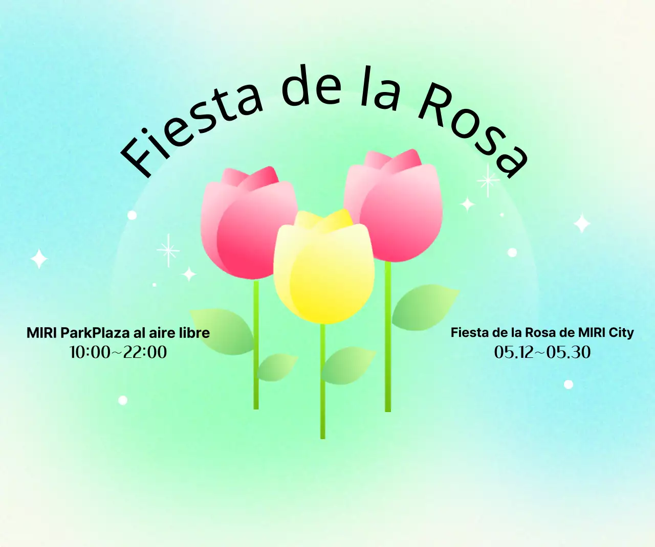 Fiesta de las flores con ilustraciones florales y fondos degradados para un ambiente alegre y luminoso