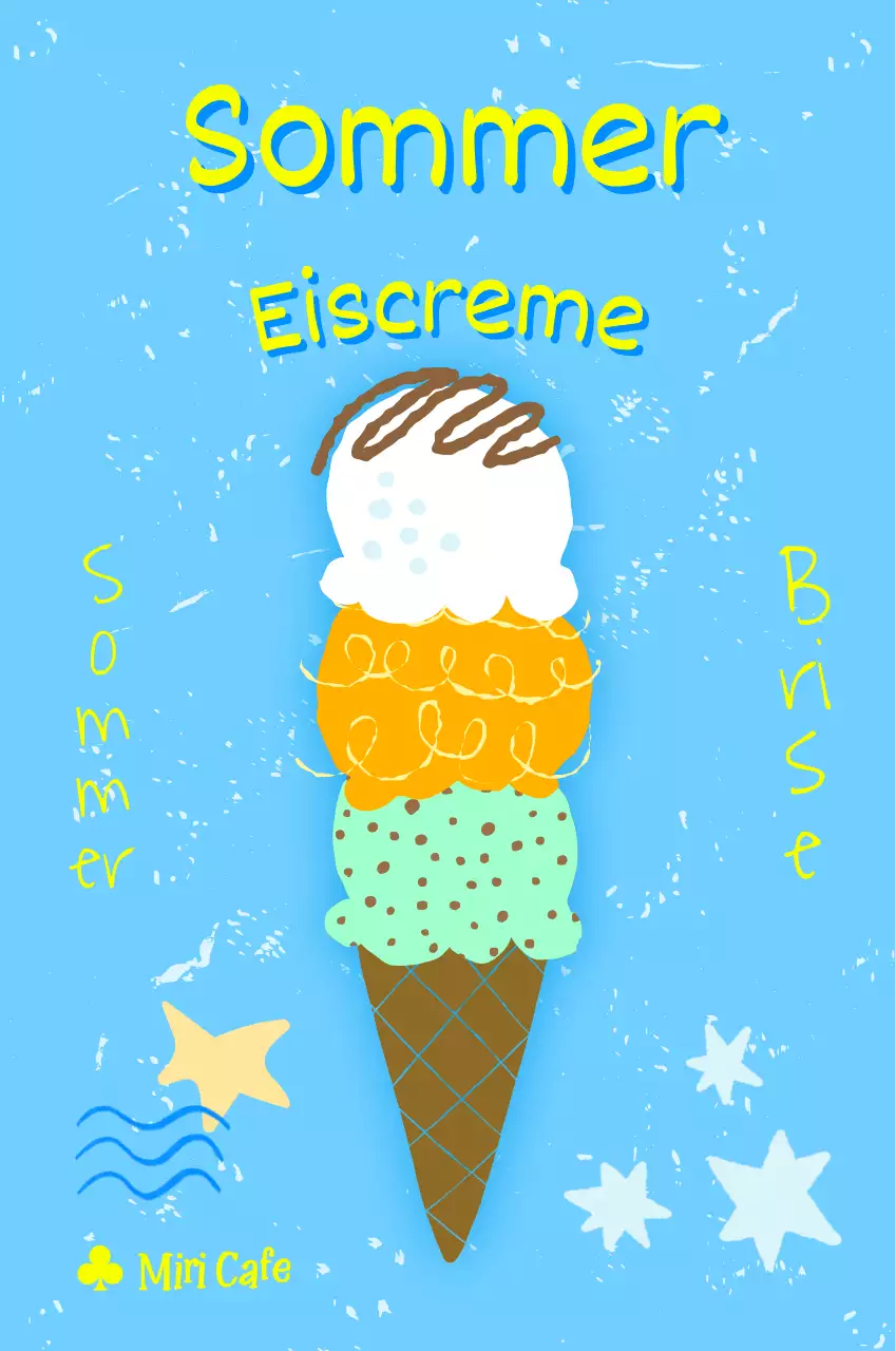 Kühles Eis am Meer - Beschilderung