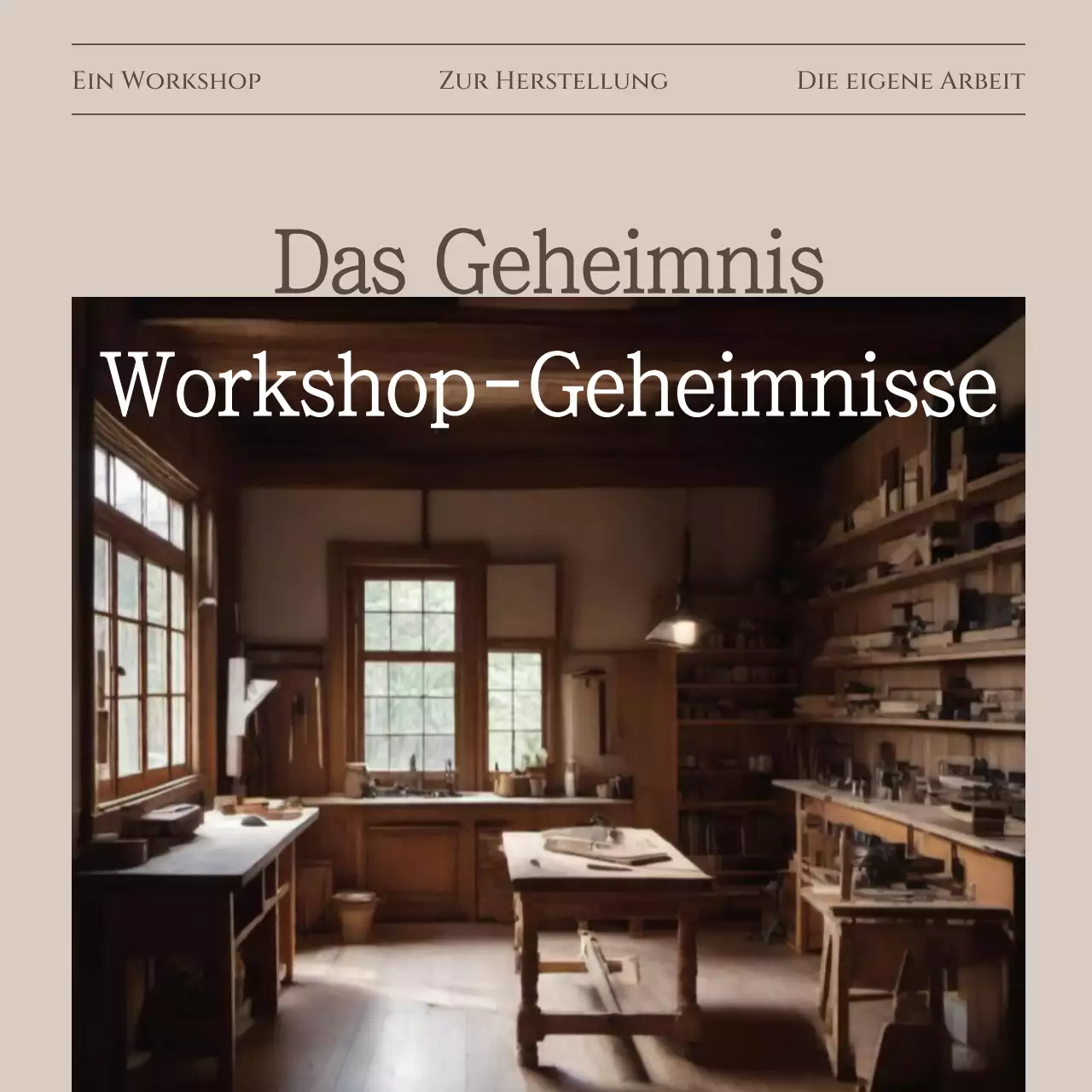 Fördern Sie Ihre braune, einfache Werkstattmarke