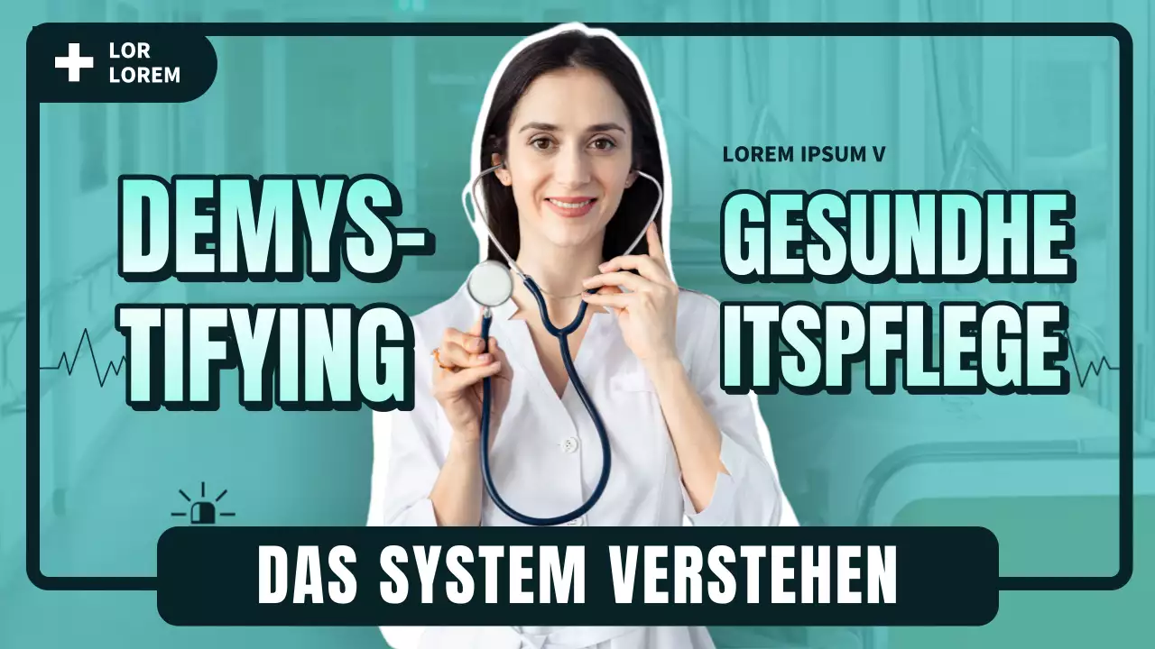 Grün Schwarz Modernes Gesundheitswesen Haupttitel