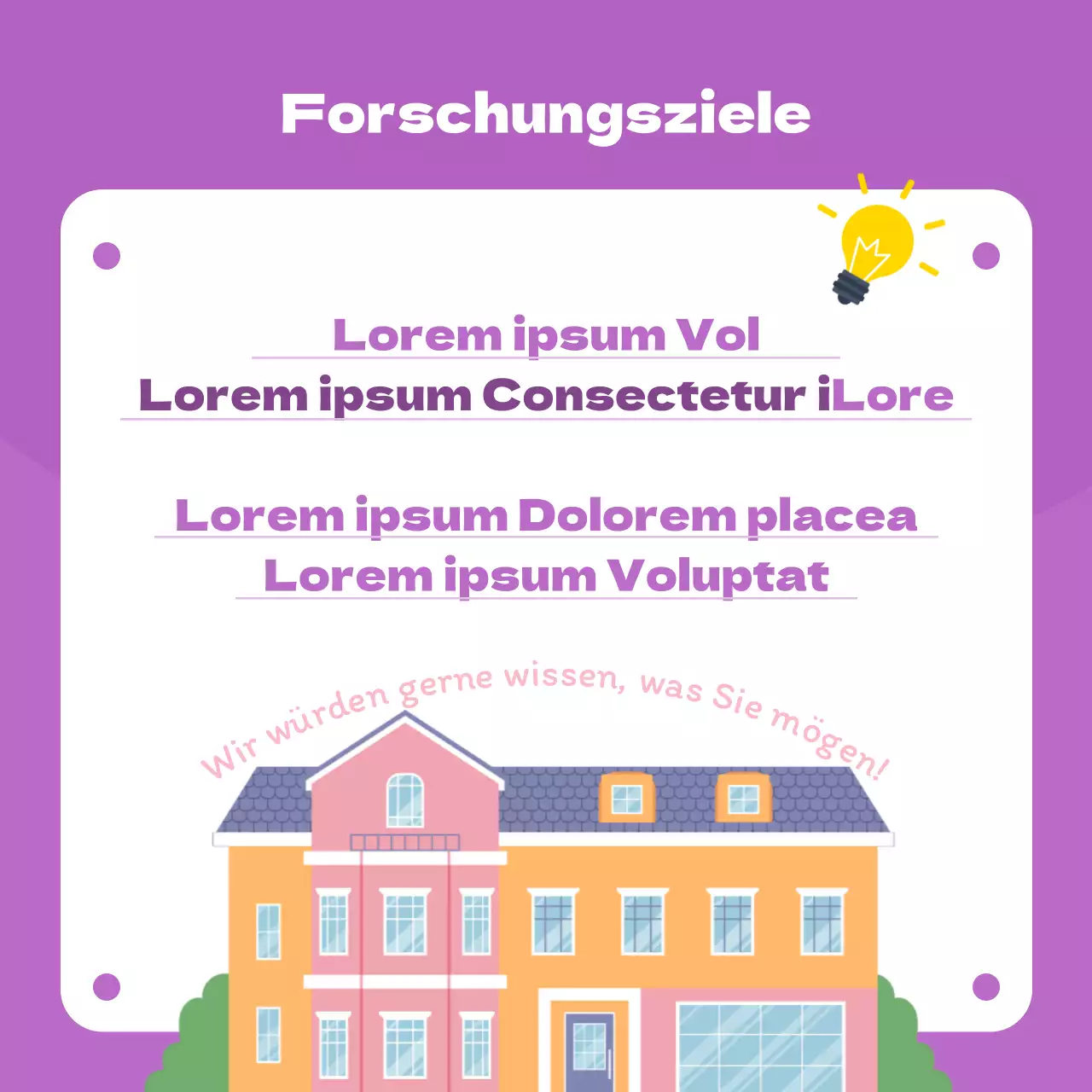 Eine hübsche institutionelle Programmankündigung in Lila und Mauve