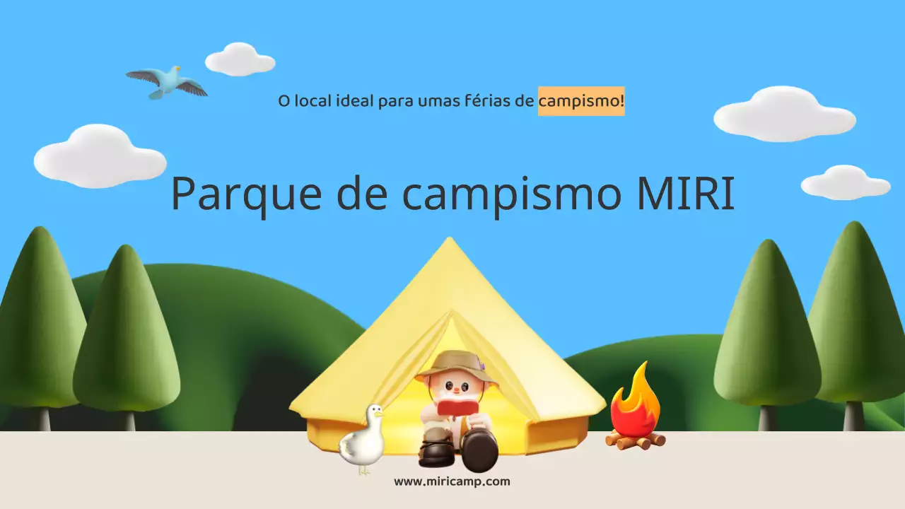 Um guia para o parque de campismo de verão laranja e bege