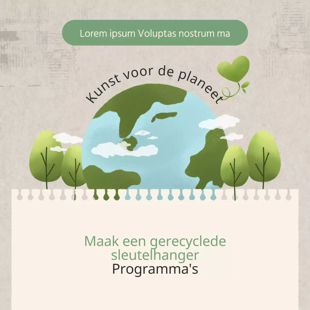 Gids voor het Upcycling-programma Natural Style in groen en beige