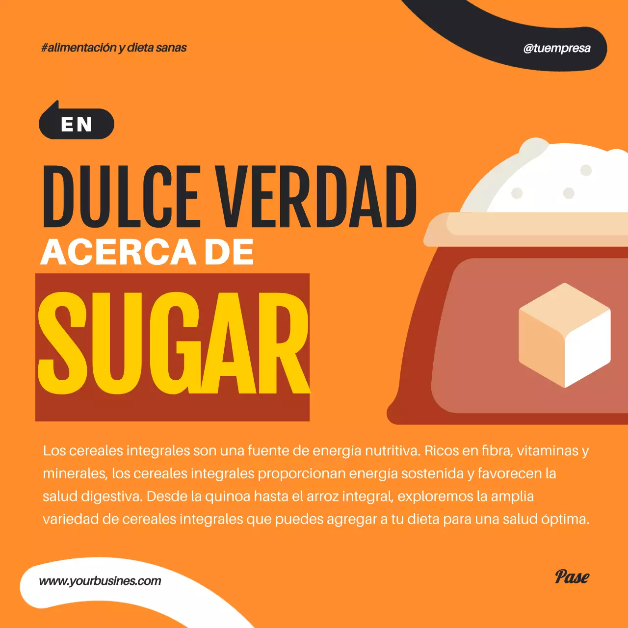 Popart Geométrico Naranja Verde Alimentación y Dieta Saludables