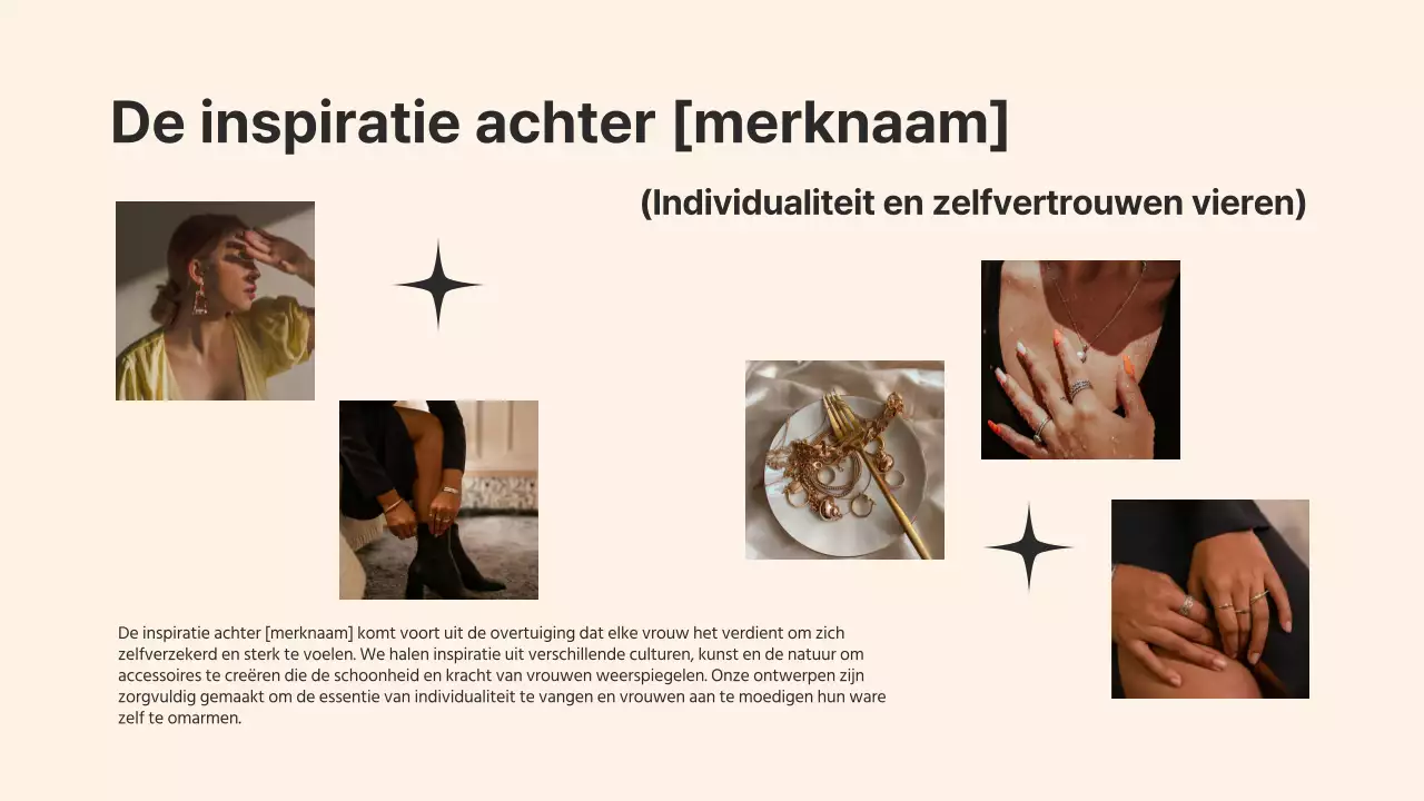 Beige elefant vrouw zakelijk product pitch