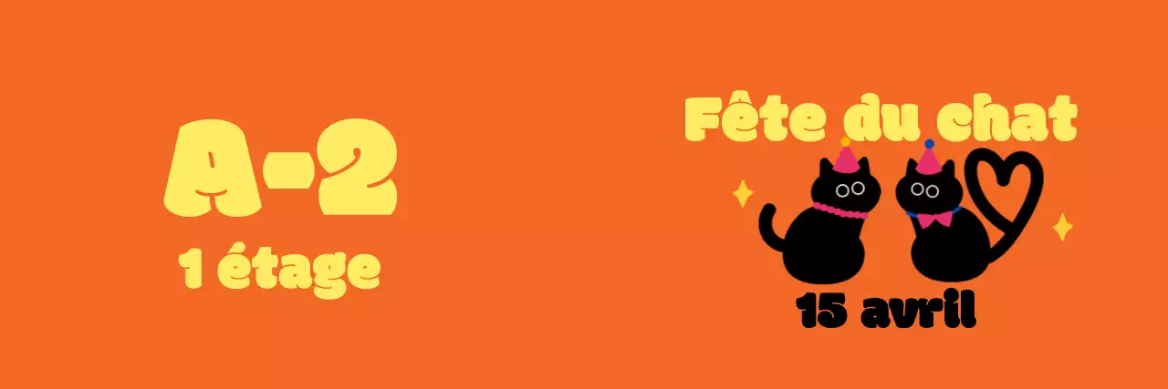 Festival du chat avec des illustrations de chats et des polices de caractères mignonnes