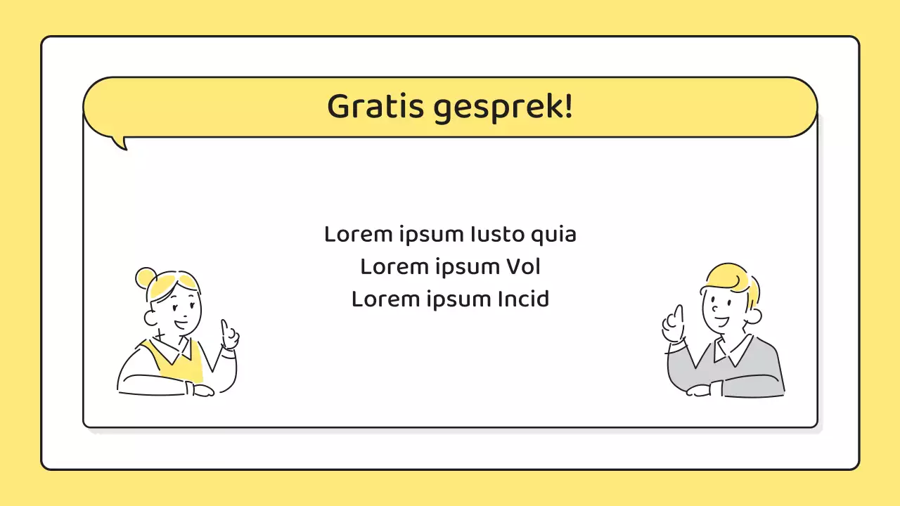 Gele, minimalistische sollicitatiebrief