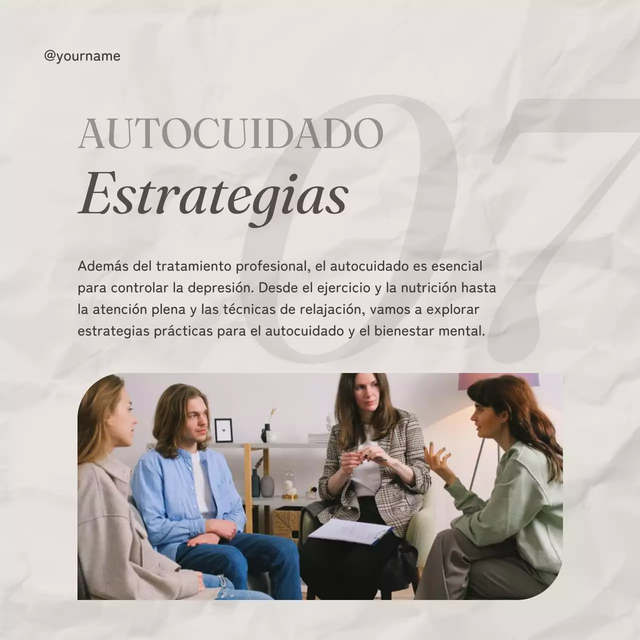 Consejos de salud mental de Ivory Minimal