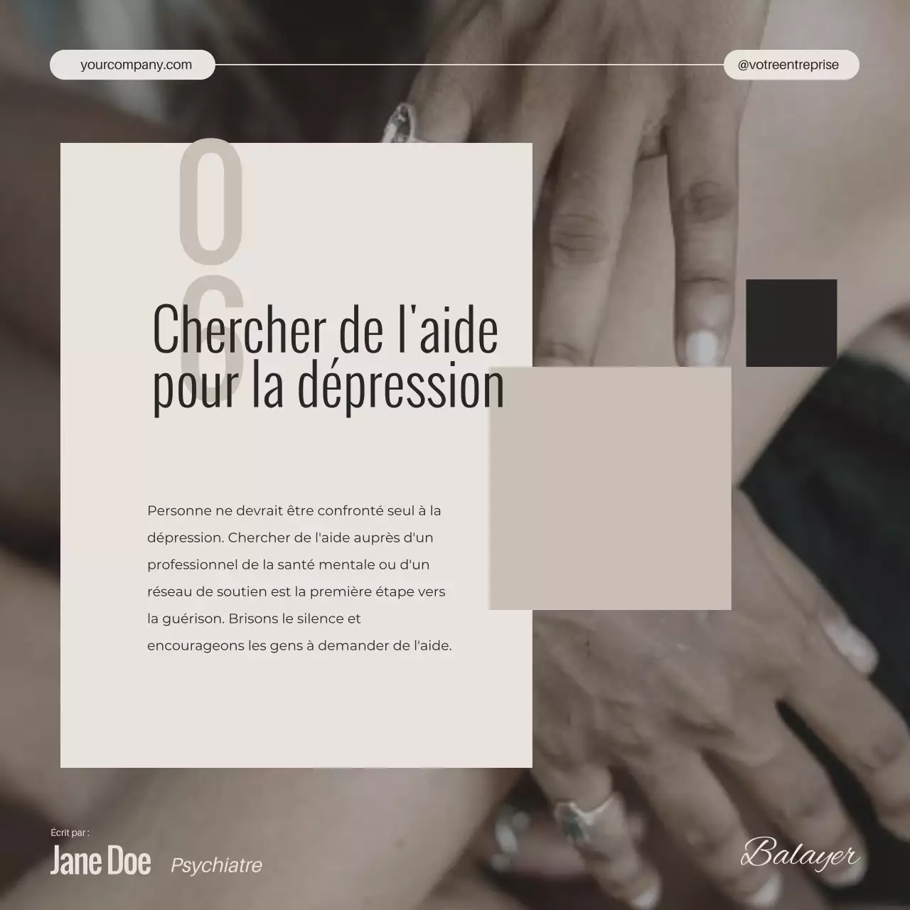 Campagne Ivory Black and White Minimal Mental Health Depression Unveiled (en anglais)