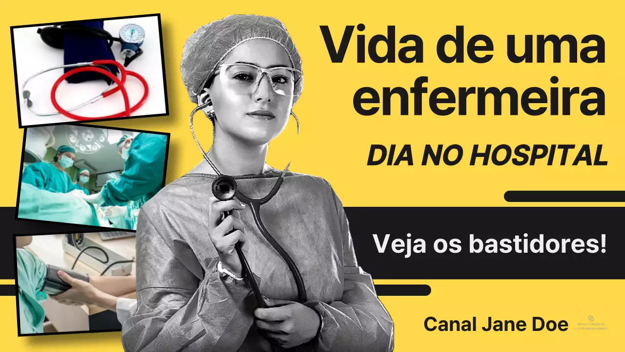 Amarelo Preto Básico Moderno Negrito Enfermeira Vlog Youtube Miniatura Publicidade