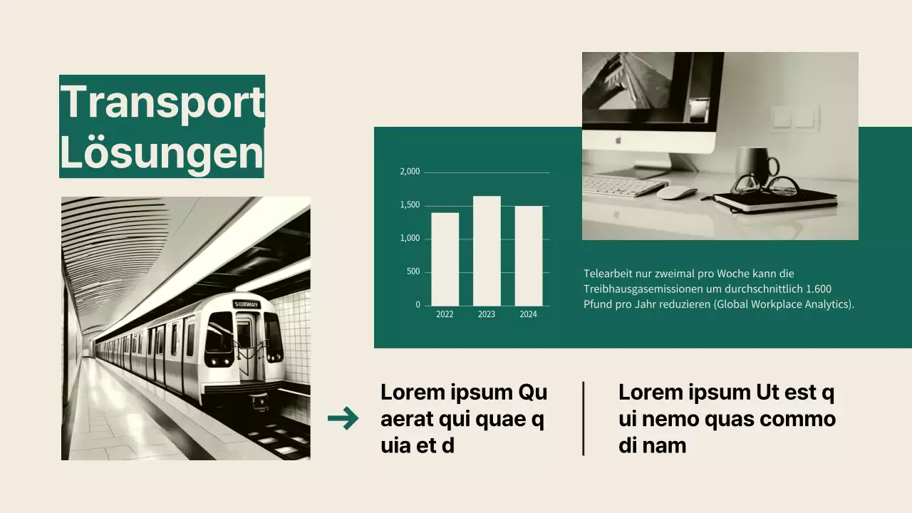 Grün und Gelb Einfaches Unternehmen Nachhaltige Lösungen Strategie