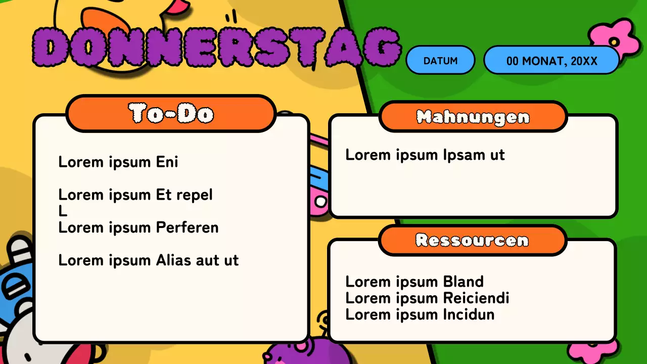 Skyblue Animation Klassenplan