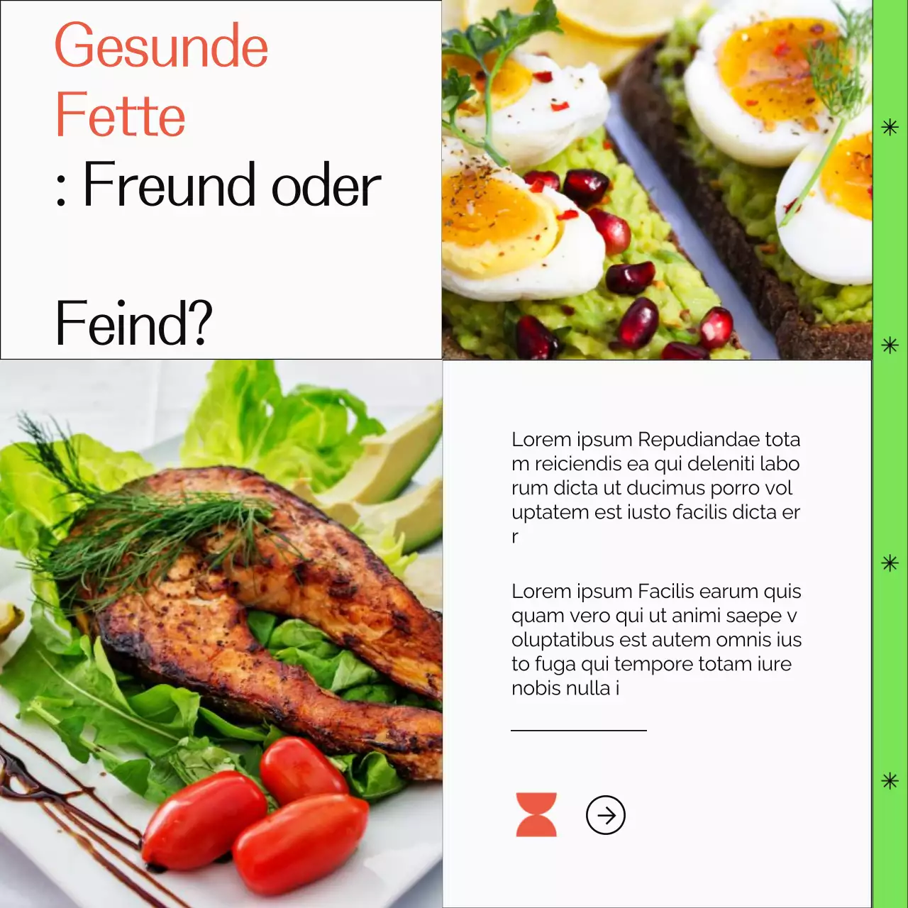 Grün und Orange Einfacher Leitfaden für eine gesunde Lebensweise