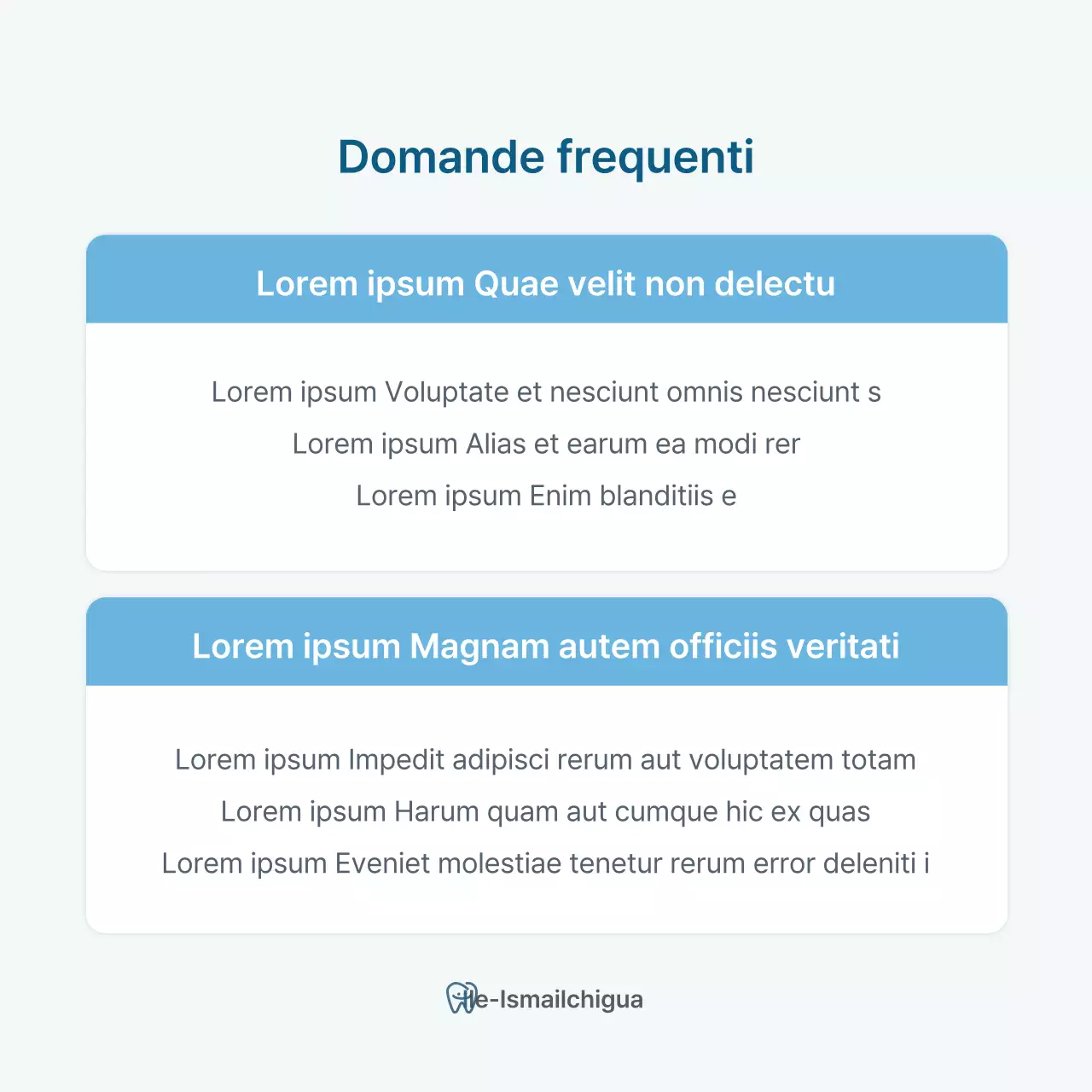 Un semplice kit di social media per il marketing dello studio dentistico, di colore bianco e azzurro, per promuovere lo studio.