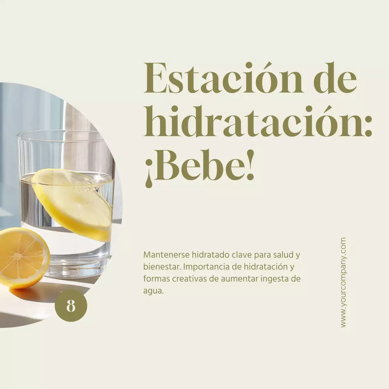Verde y Beige Moderno Consejos de dieta de alimentos saludables