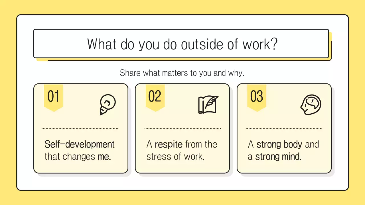 Yellow, minimalist question cover letter