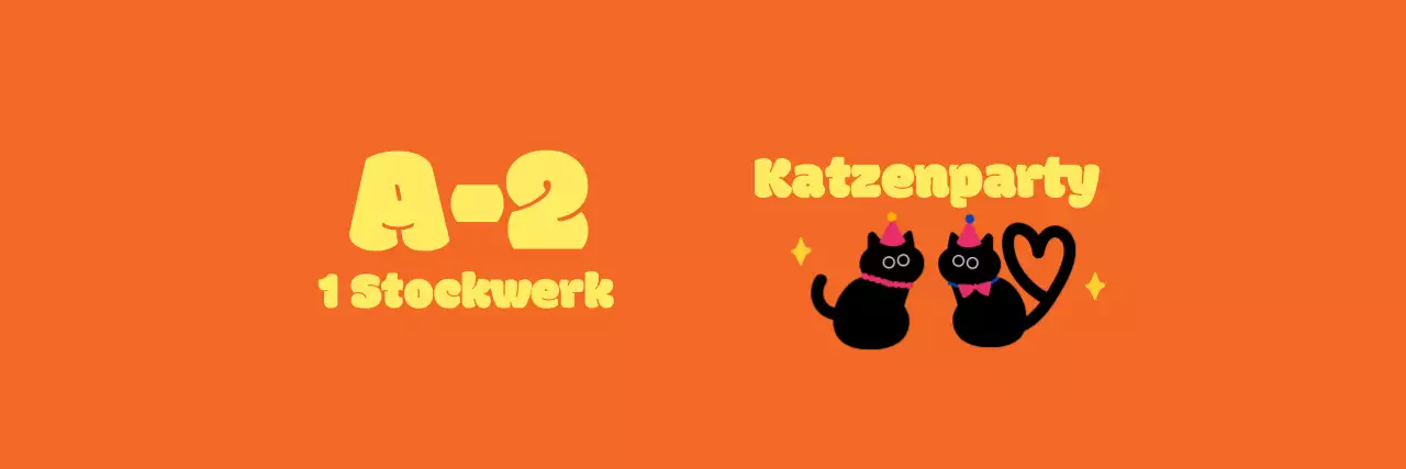 Katzenfest mit Katzenillustrationen und niedlichen Schriftarten