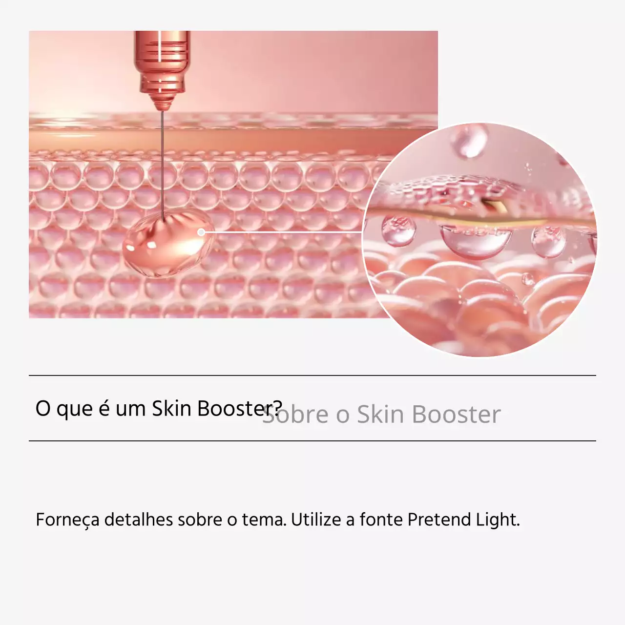 Pormenores de uma imagem de procedimento de marketing hospitalar para promover um consultório simples de dermatologia em branco e azul claro.