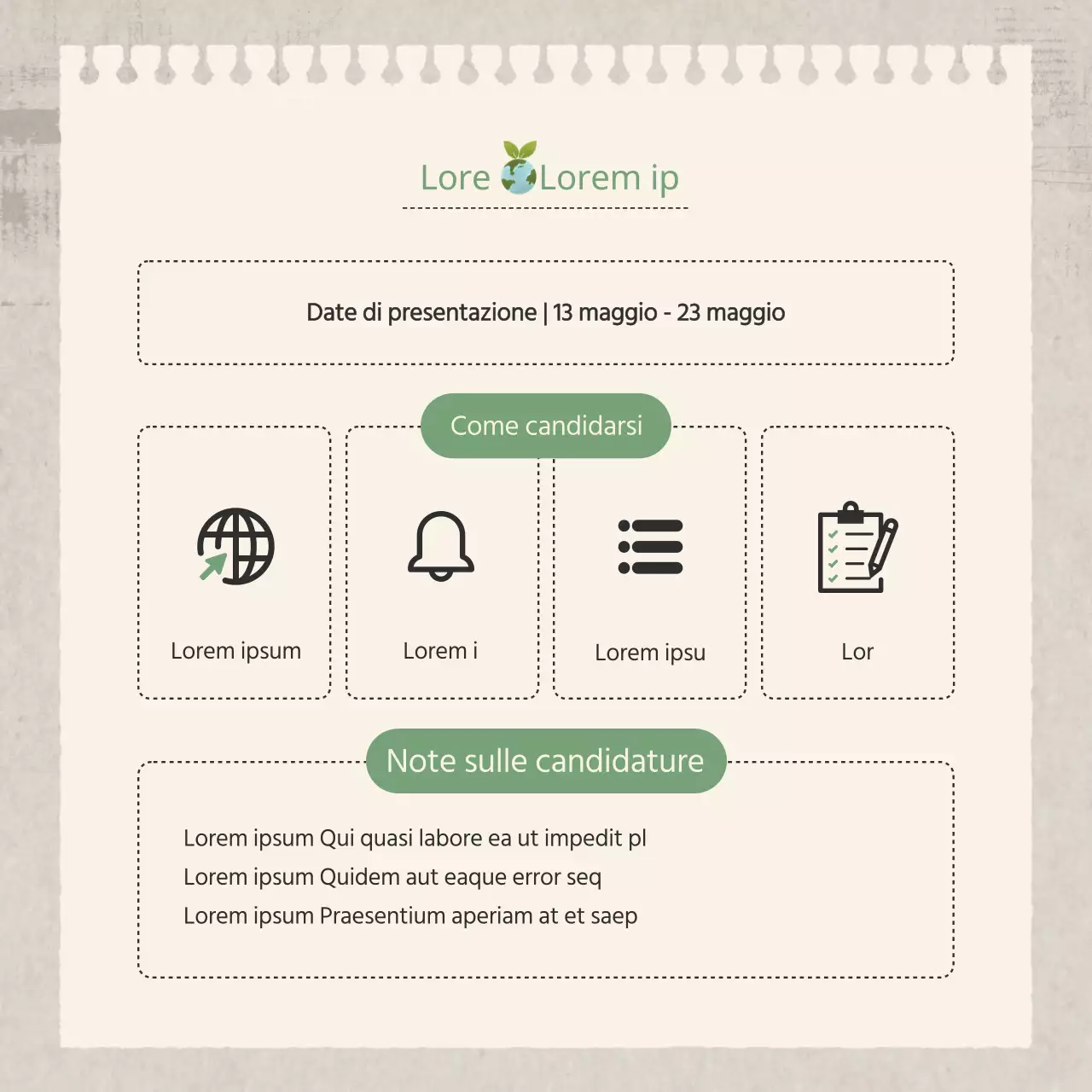 Guida al programma di riciclo in stile naturale in verde e beige