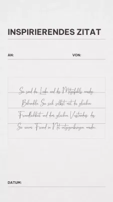 Beige Schwarz Minimal Modern Inspirierend Zitat