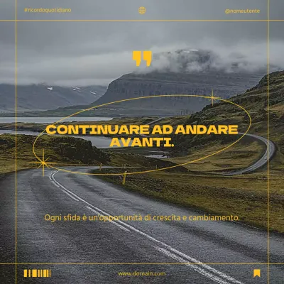 Giallo Arancione Minimal Motivational Mental Health Quote autocrescita