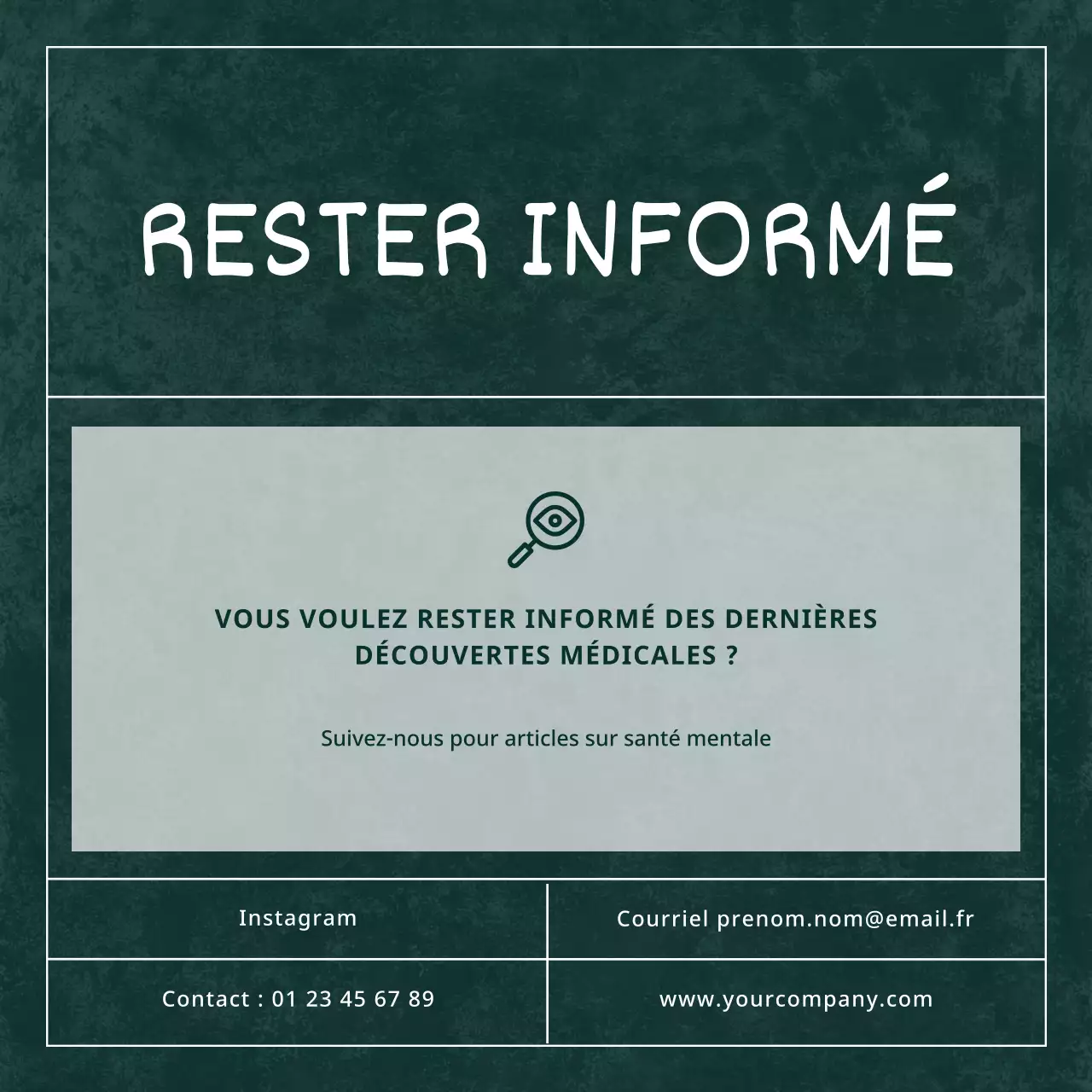 Vert Blanc Moderne Classique Elégant Nouvelles sur la santé mentale