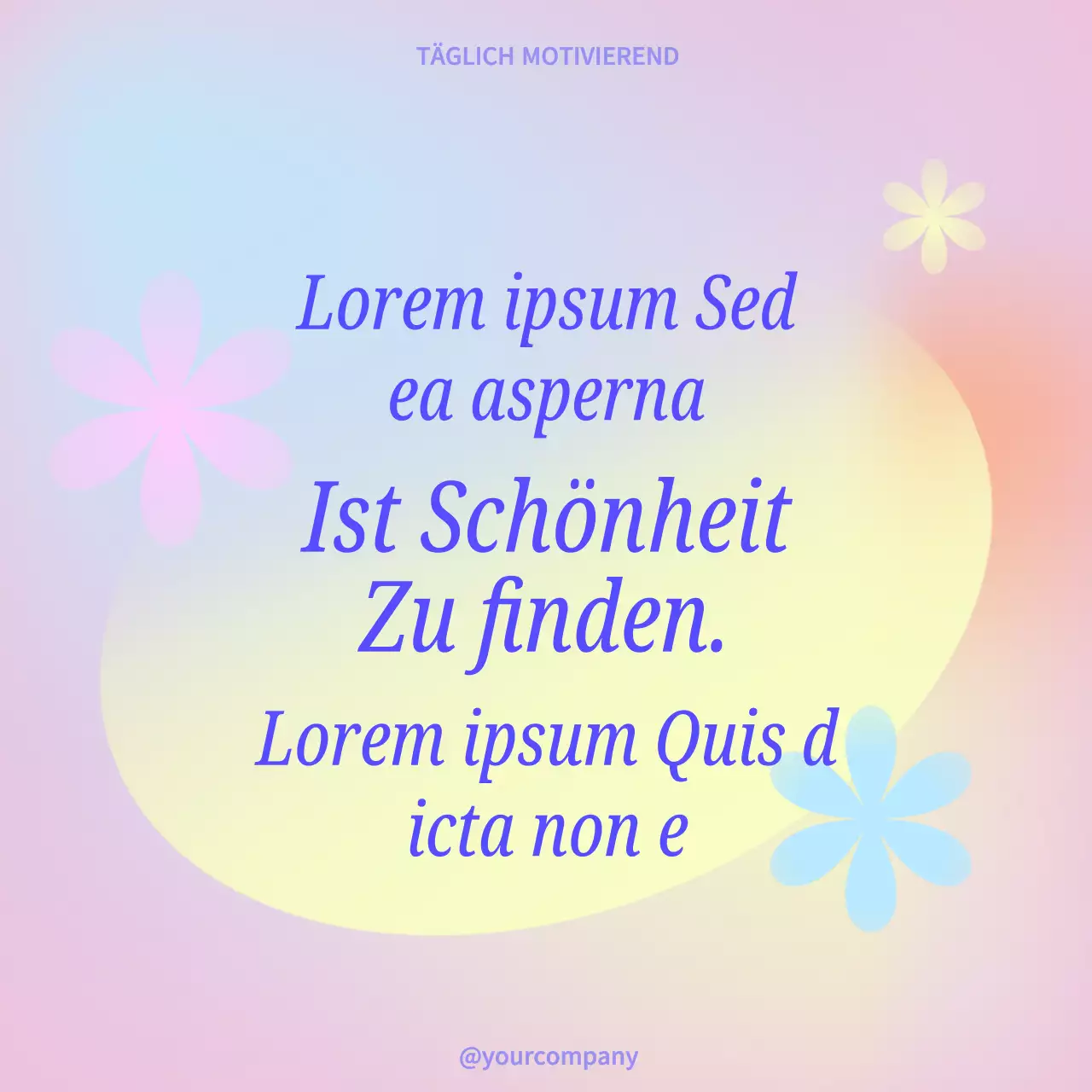 Bunter Farbverlauf Niedlich Inspirierendes Zitat